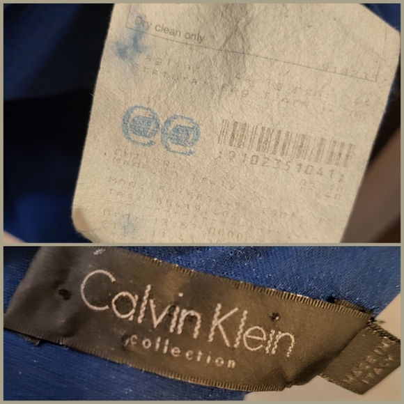 Calvin Klein Collection Hi-Neck Royal Blue Midi Business Dress w/pockets in sz 8 - Picture 6 of 9